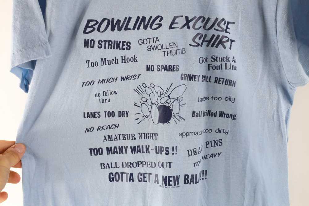 Vintage Vintage 80s Bowling Excuse Shirt Out T-Sh… - image 4