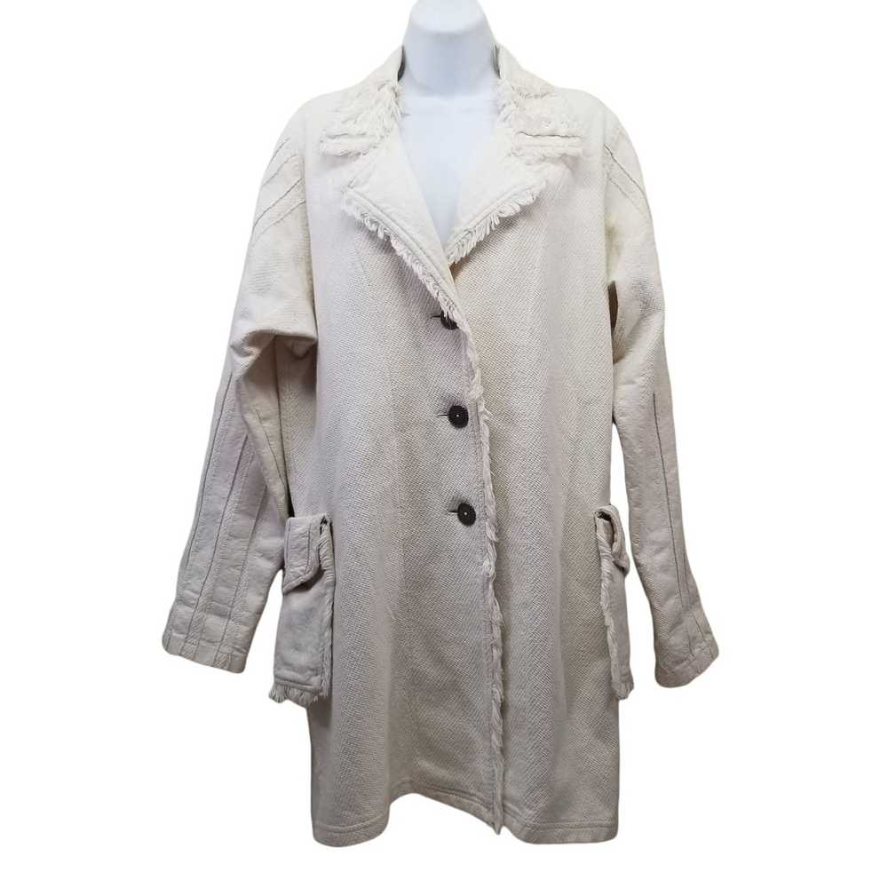 Other Fitz S Cream Textured Fringe Jacket Pockets… - image 1