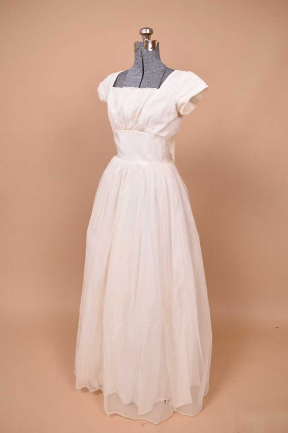 White 50s Princess Wedding Dress By Harry Keiser,… - image 2