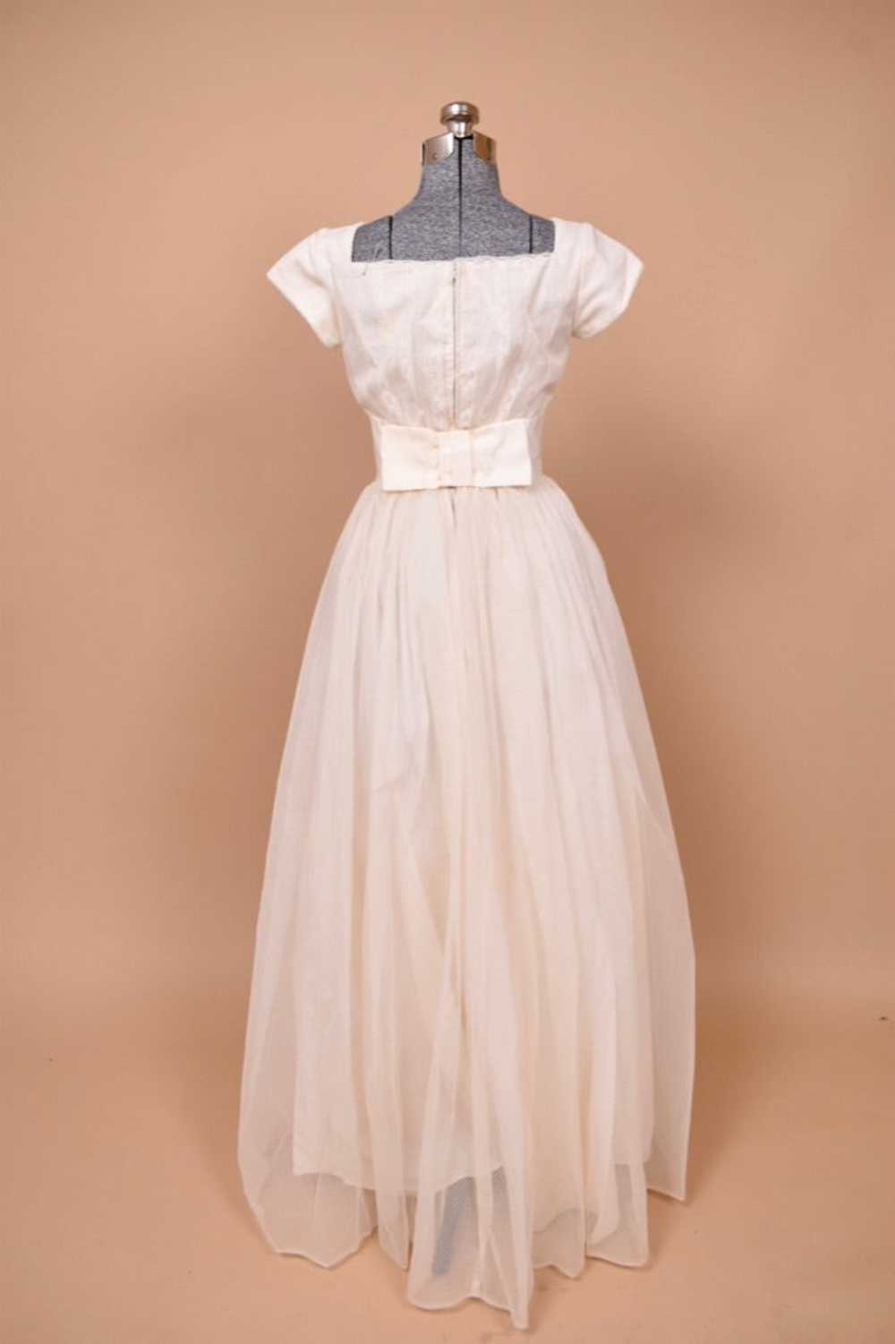 White 50s Princess Wedding Dress By Harry Keiser,… - image 3