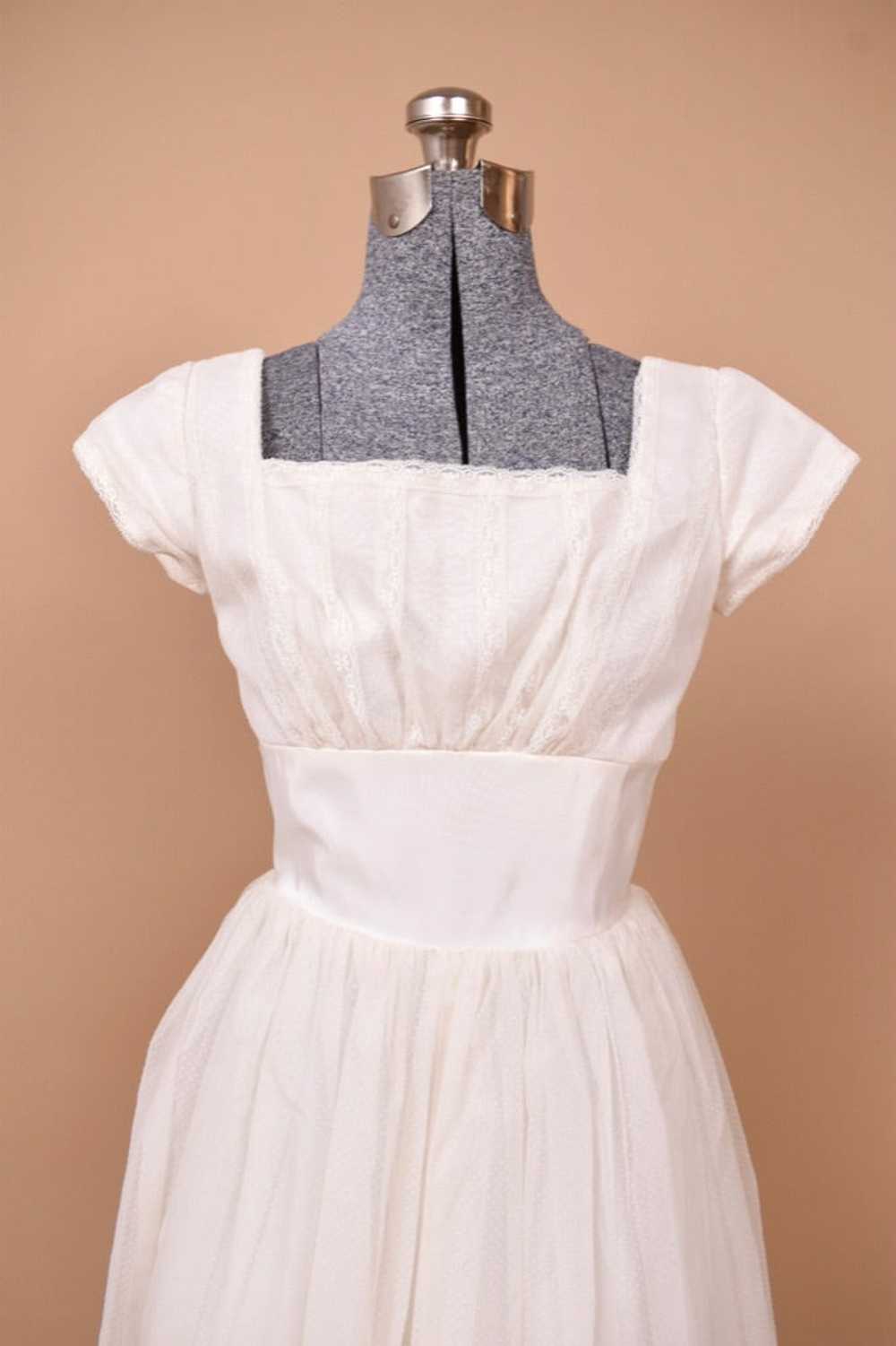 White 50s Princess Wedding Dress By Harry Keiser,… - image 4