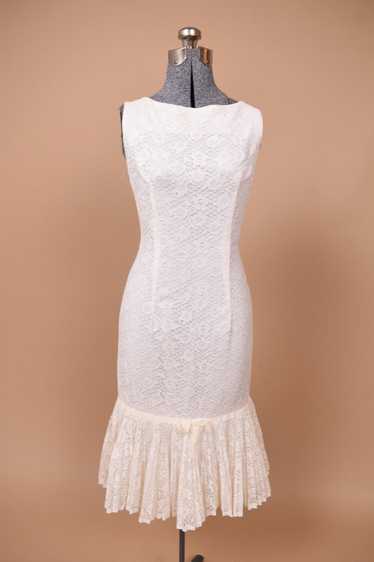 White 60s Lace Mermaid Dress By The Young Colony S
