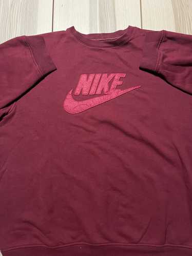 Nike × Vintage Vintage Nike Maroon Burgundy Spell… - image 1