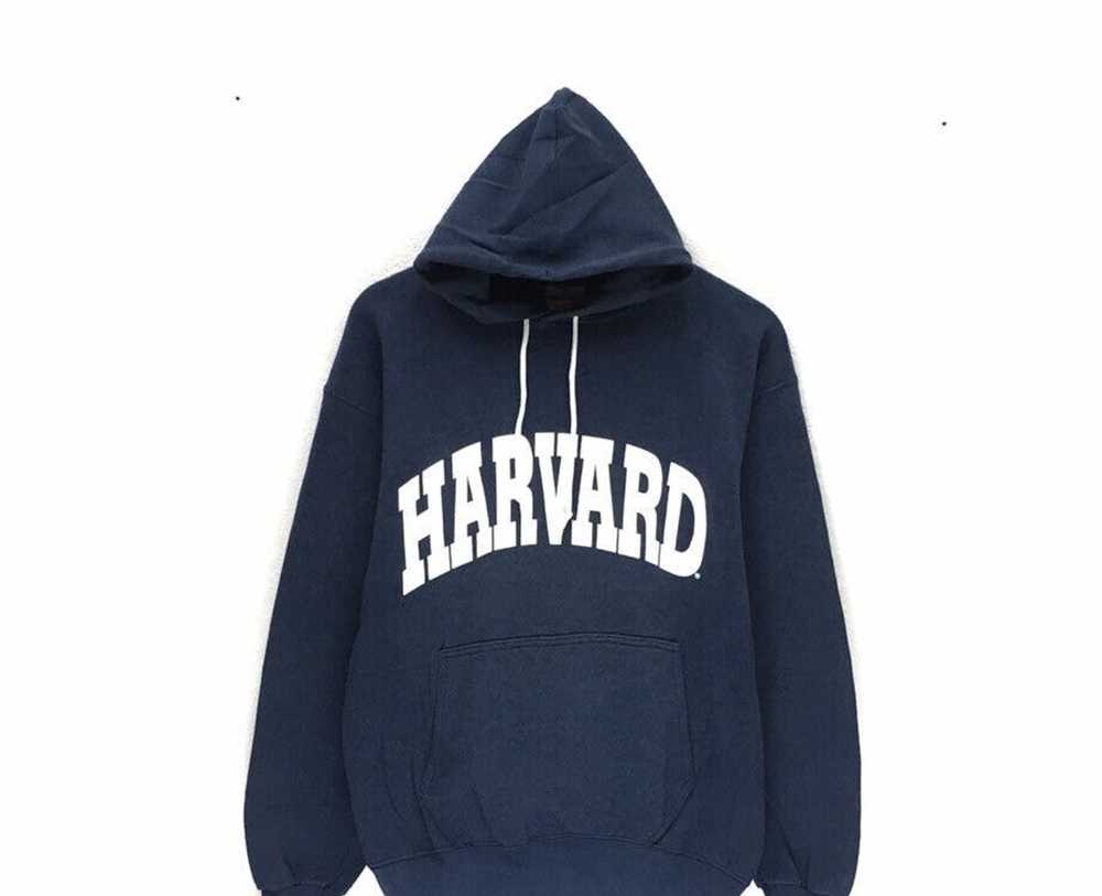 Harvard Vintage 90s Harvard Hoodie Big Logo Spell… - image 2