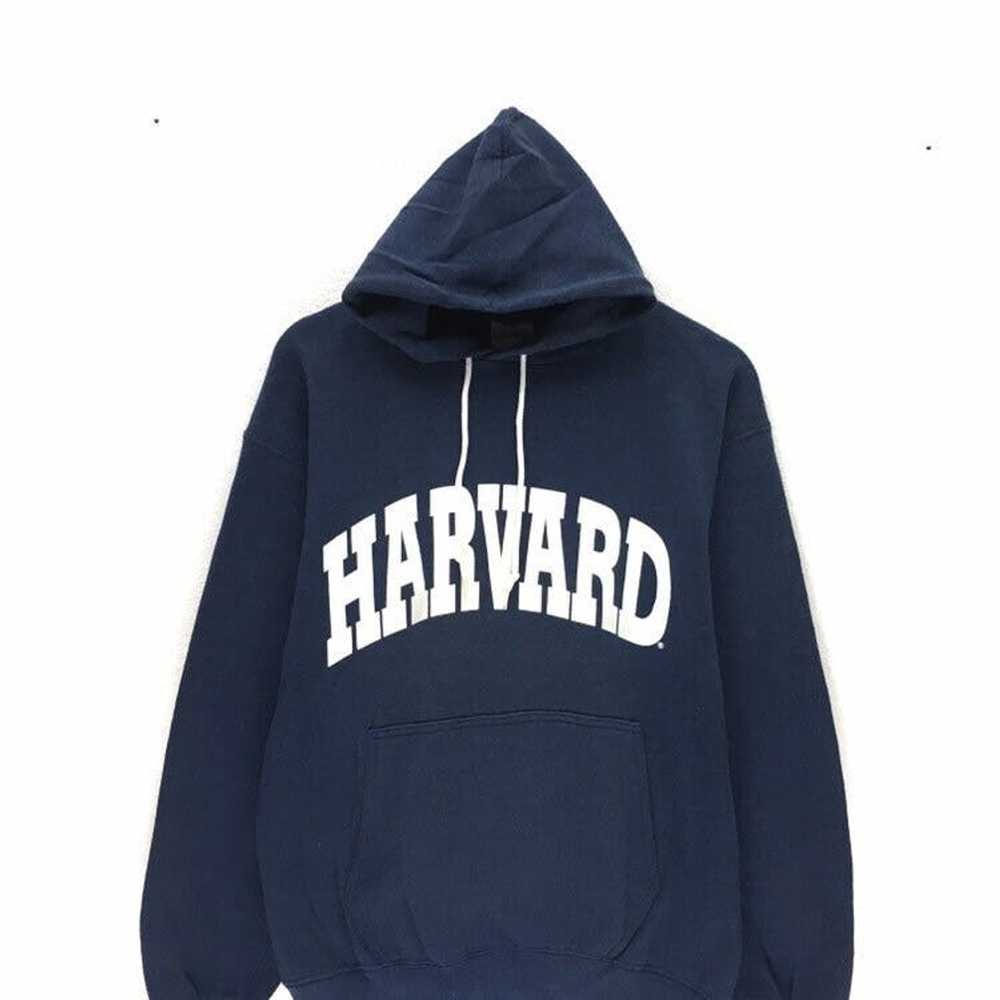 Harvard Vintage 90s Harvard Hoodie Big Logo Spell… - image 3