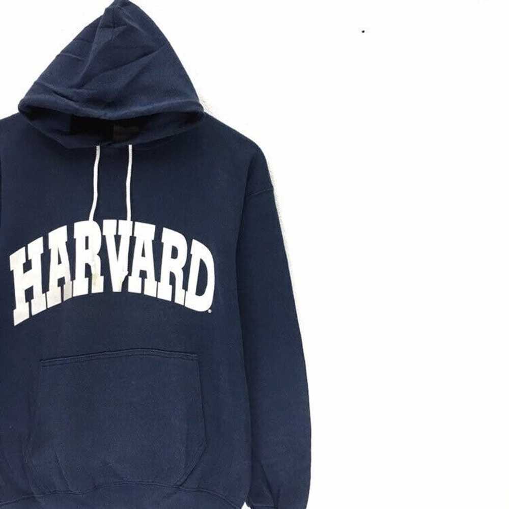 Harvard Vintage 90s Harvard Hoodie Big Logo Spell… - image 4