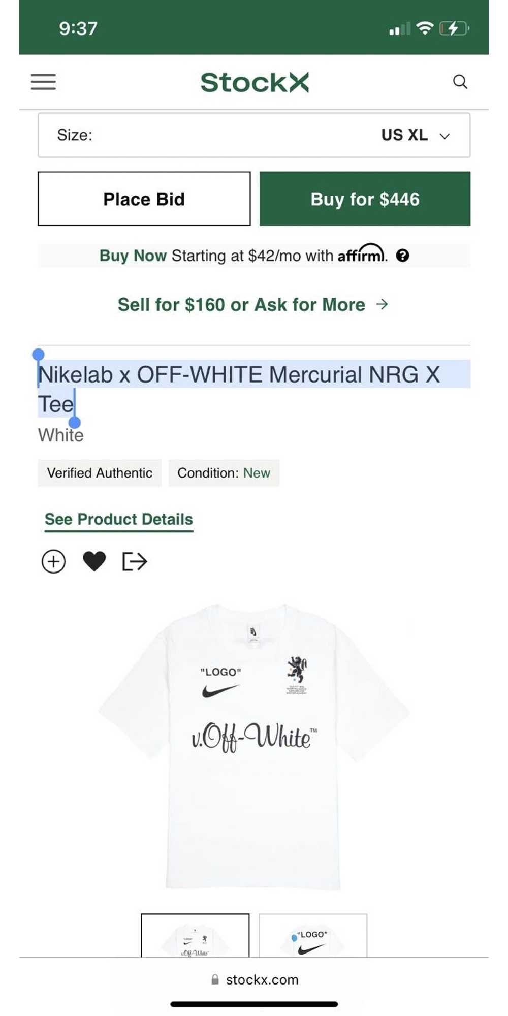 Nike × Off-White Nikelab x OFF-WHITE Mercurial NR… - image 7