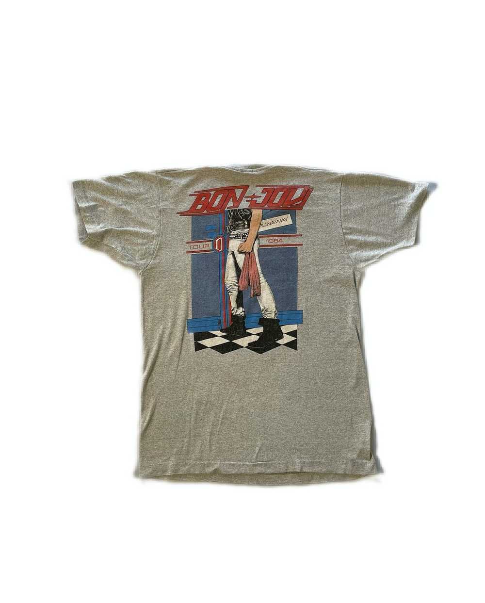 Band Tees × Bon Jovi × Vintage 1984 BON JOVI RUNA… - image 2