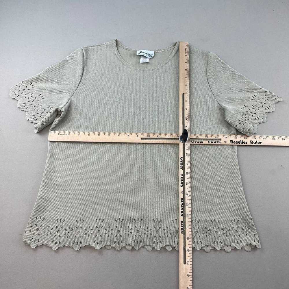 Vintage Vintage Joanna Scallop Trim Blouse T-Shir… - image 7