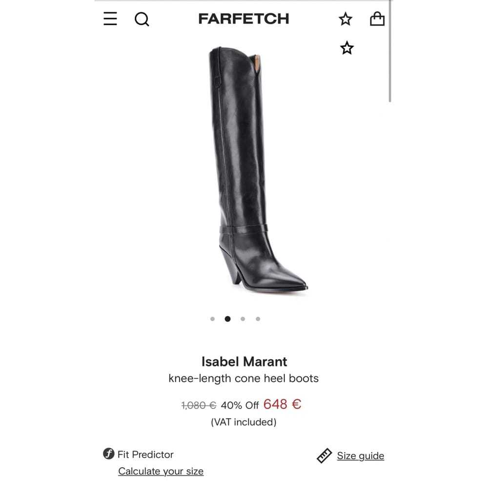 Isabel Marant Leather cowboy boots - image 2