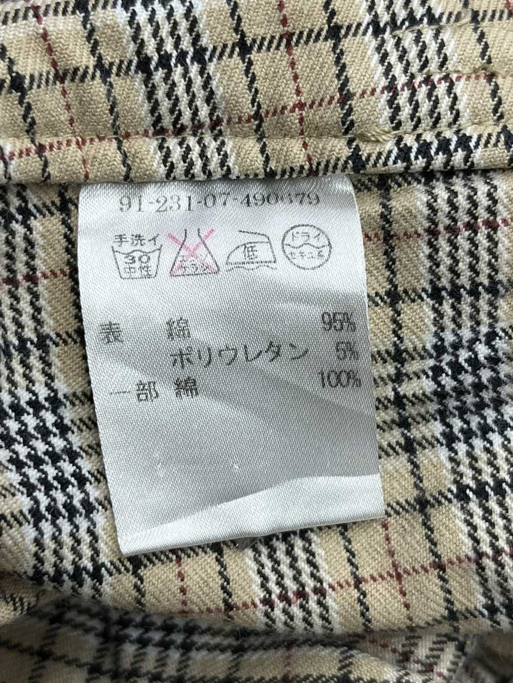 Japanese Brand Vintage Nova Check Stretch Cotton … - image 11