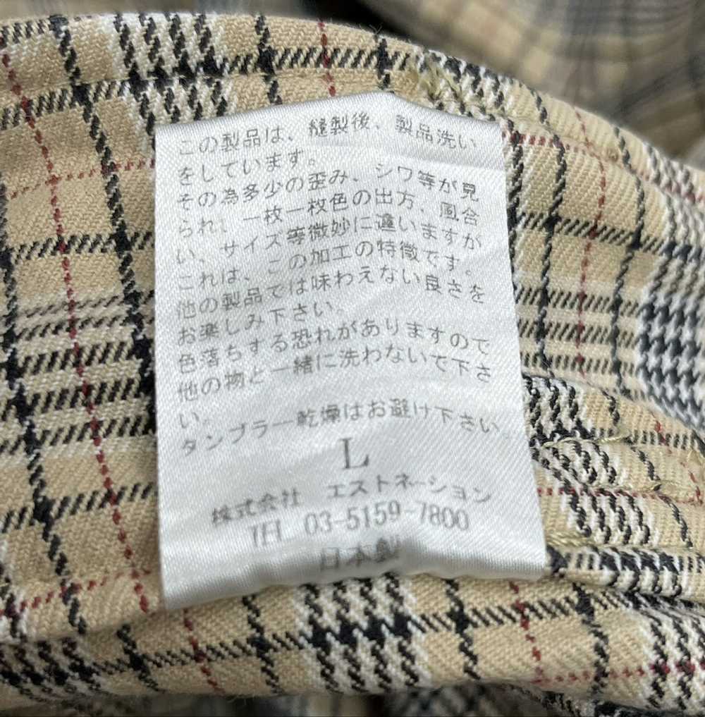 Japanese Brand Vintage Nova Check Stretch Cotton … - image 12