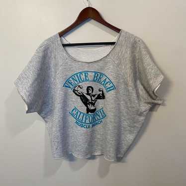 Bulldog Gym Venice California Workout Bodybuilding White / Vintage