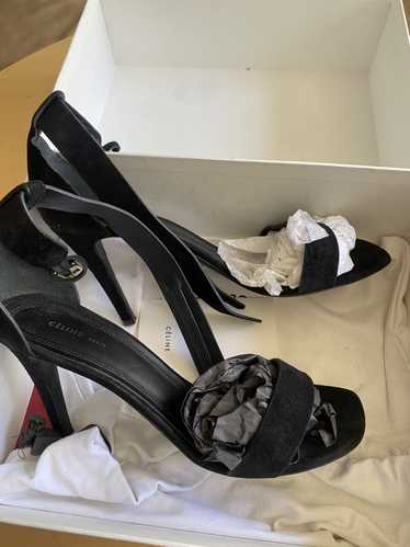 Celine Celine Black Strappy Sandal Heels