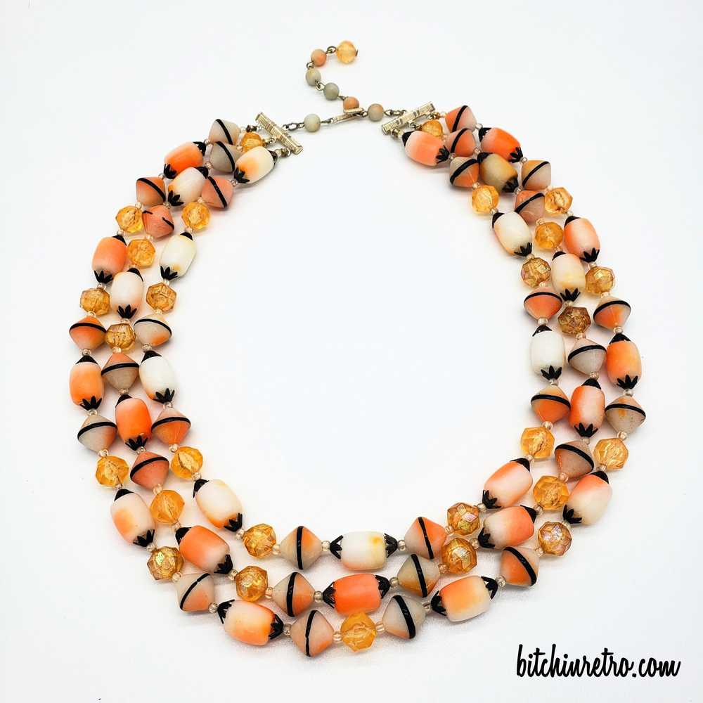 Vintage Hong Kong Beaded Necklace for Halloween - image 2