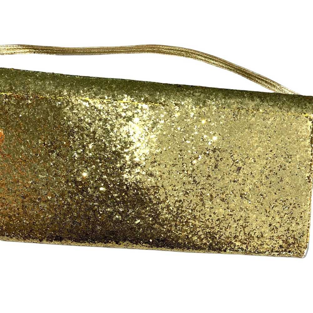 Other Carmen Steffens Womens Clutch Bag Gold Glit… - image 6