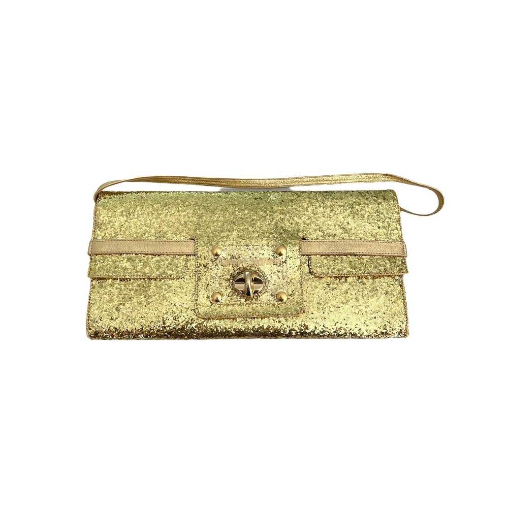 Other Carmen Steffens Womens Clutch Bag Gold Glit… - image 7