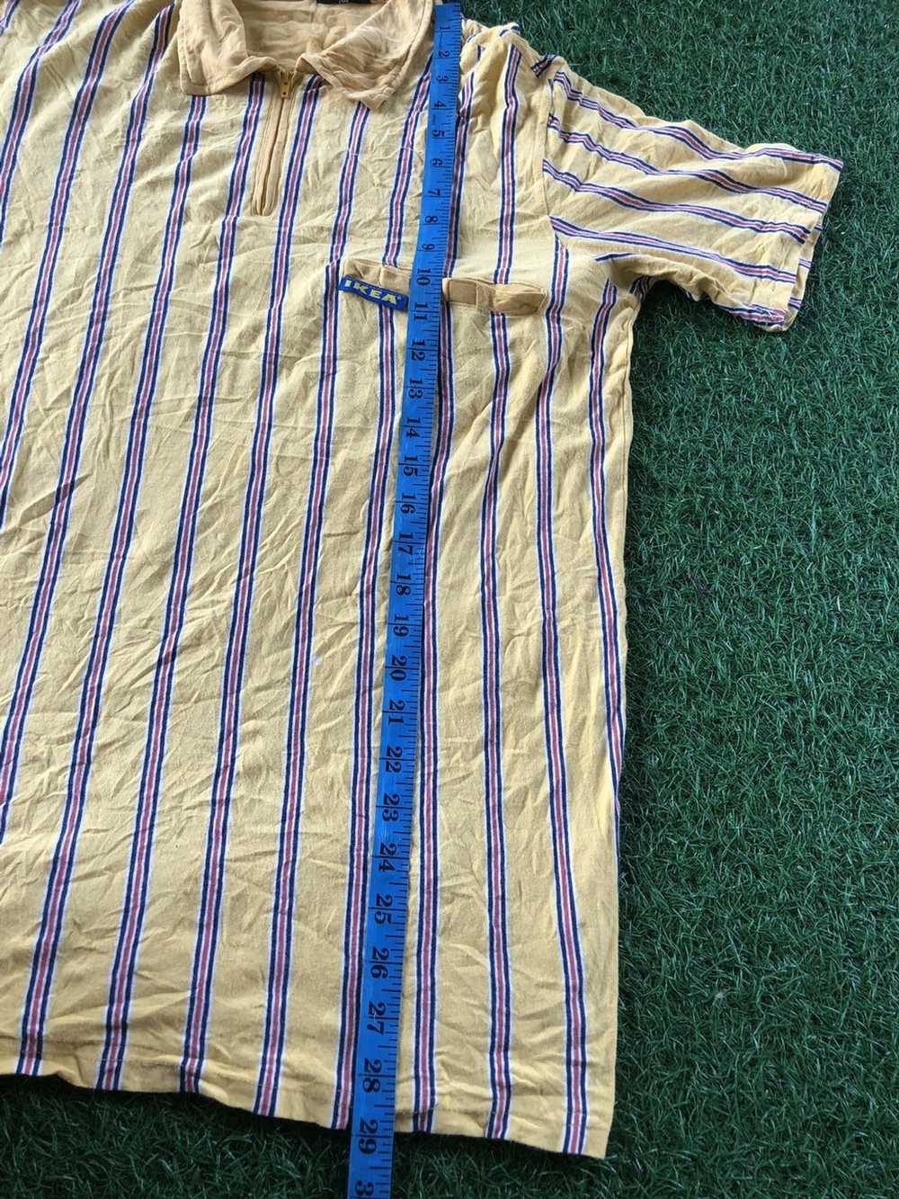 Ikea Vintage Ikea Stripe yellow design Polo tees - image 4