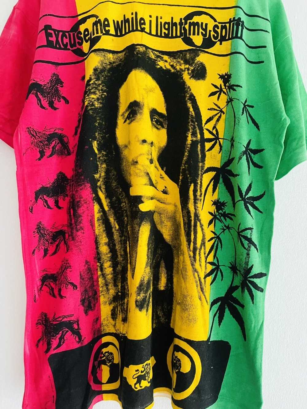 Band Tees × Vintage Vintage Bob Marley “ Excuse M… - image 2