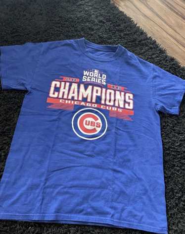 Buy the Mens Blue Chicago Cubs 2016 World Series Champions Baseball T-Shirt  Size M