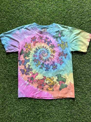 Vintage 1995 Liquid Blue Grateful Dead Tie Dye Dancing Bear Spiral T-Shirt  Sz XL