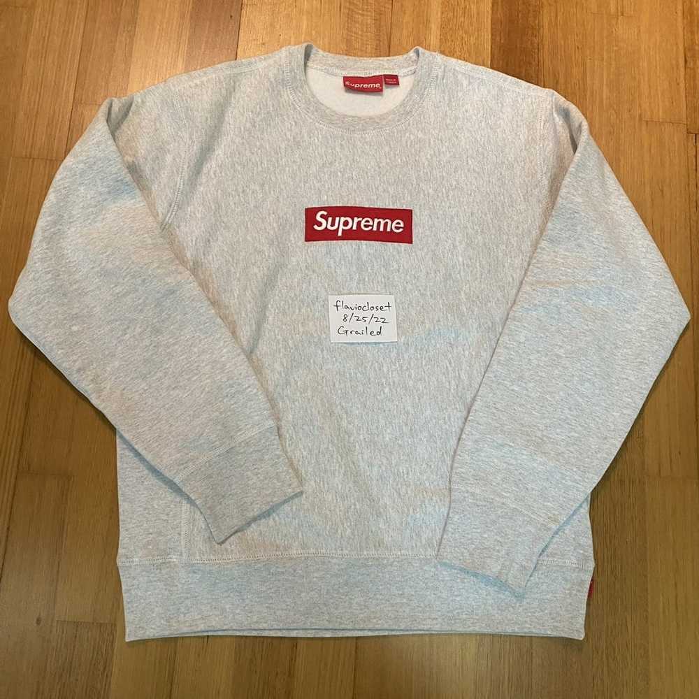 Supreme Supreme box logo crewneck fw18 ash grey - image 1