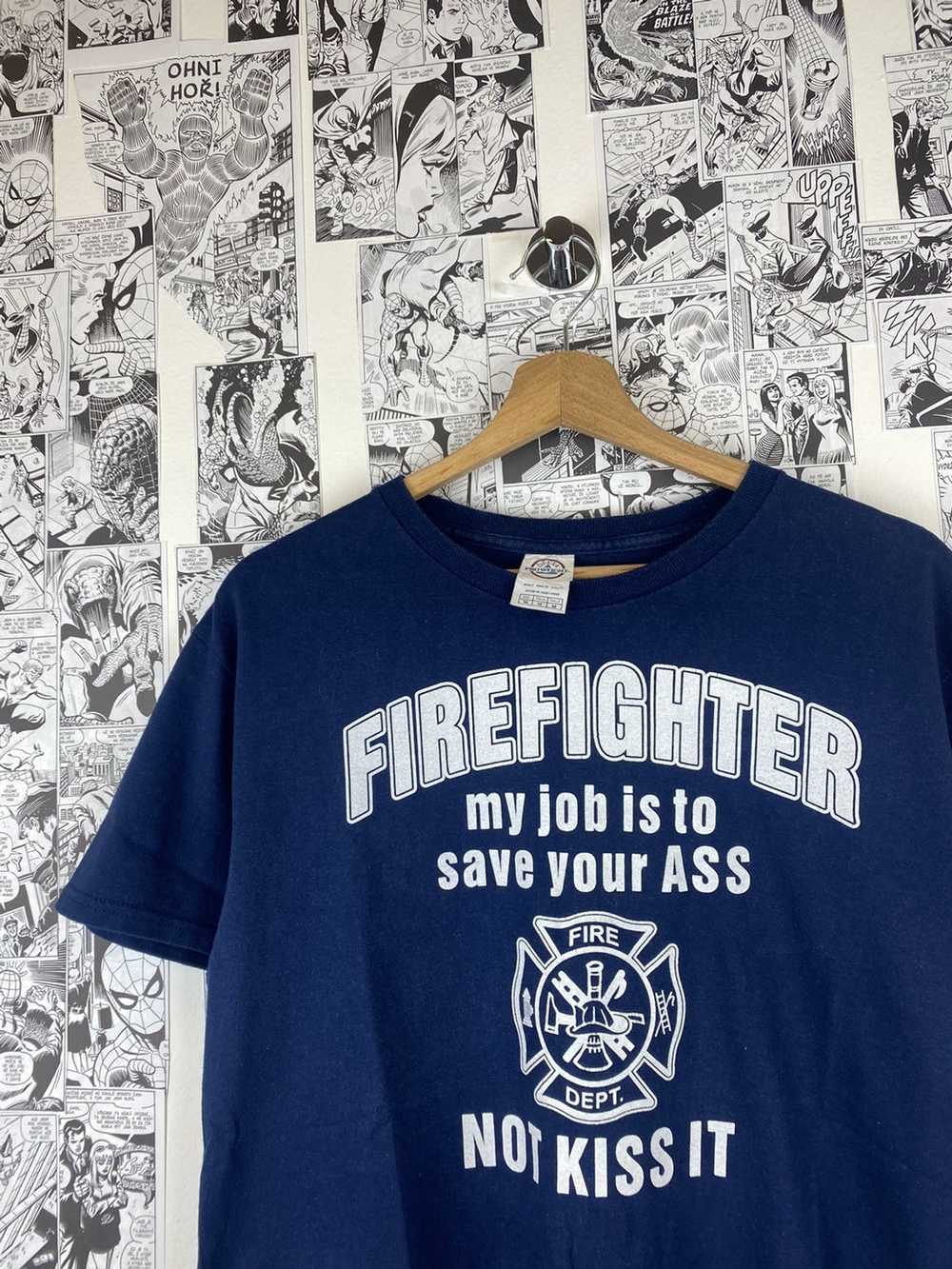 Vintage Vintage Firefighter Funny Quote 90s t-shi… - image 1