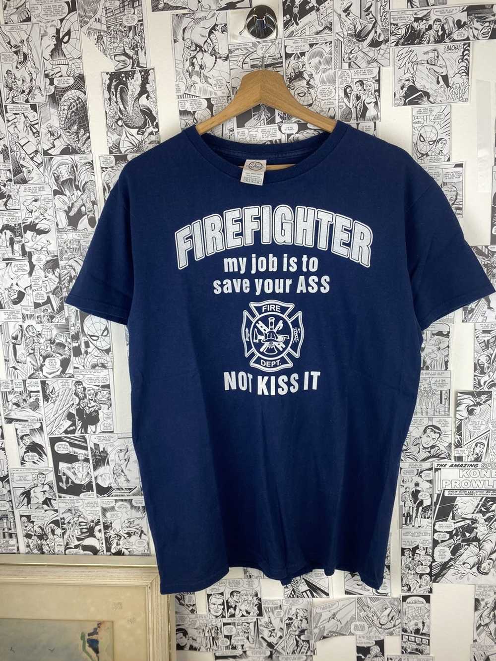 Vintage Vintage Firefighter Funny Quote 90s t-shi… - image 2