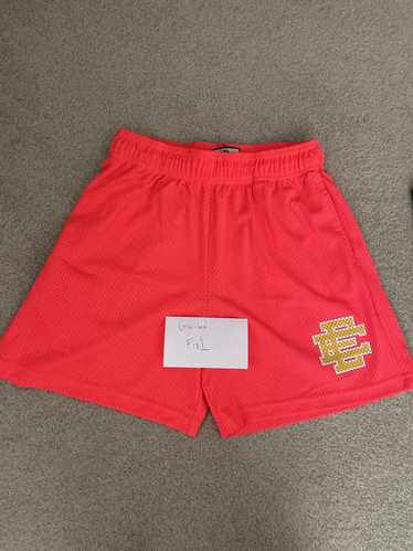 Eric Emanuel Drop For Drop American Red￼ Cross Shorts With Sizing Tips 