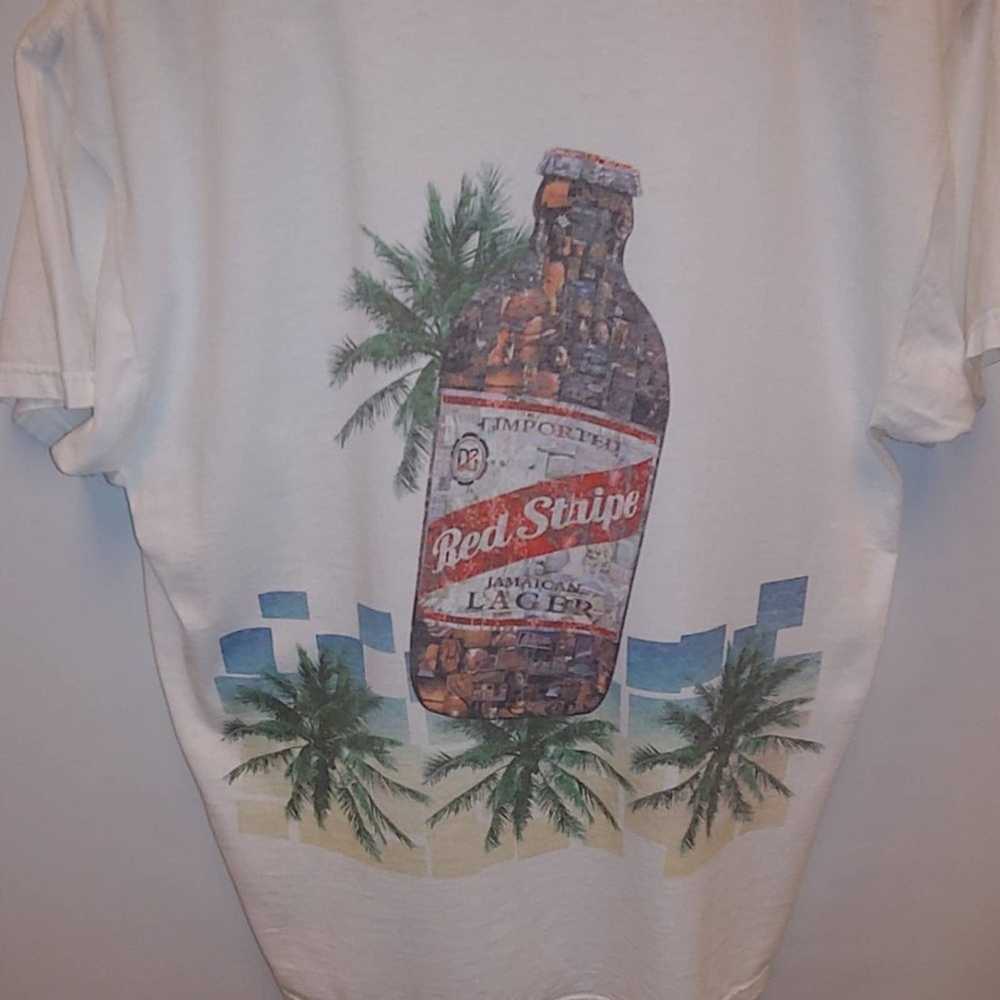 Vintage Large 90s Red Stripe Jamaican Promotional… - image 4