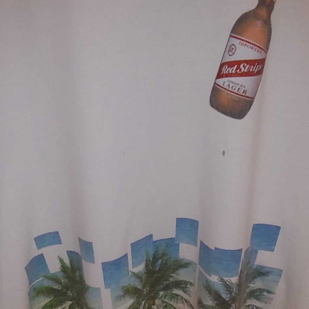 Vintage Large 90s Red Stripe Jamaican Promotional… - image 5