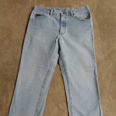 Vintage LEE Vintage 33/30 Light Blue 80s Jeans - image 1