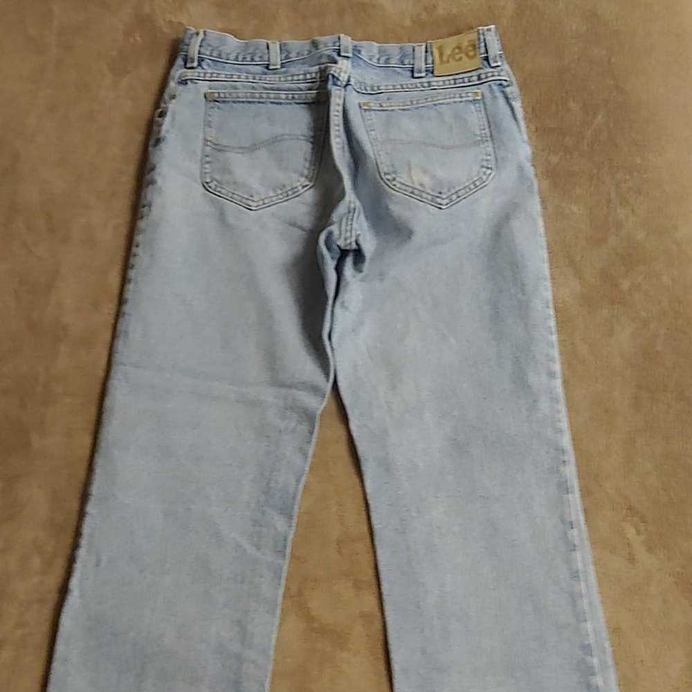 Vintage LEE Vintage 33/30 Light Blue 80s Jeans - image 3