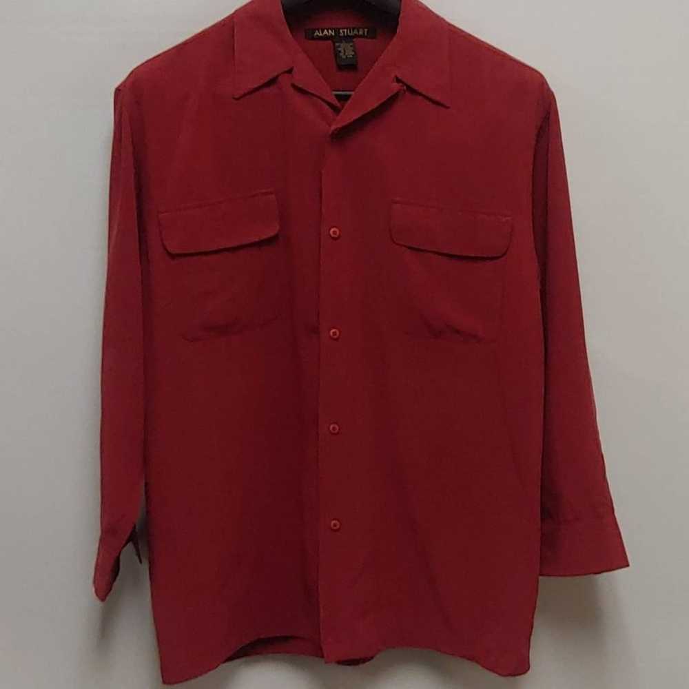 Vintage Large Vintage Alan Stuart Silk Mens Shirt - image 1