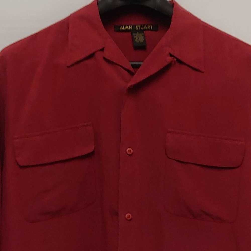 Vintage Large Vintage Alan Stuart Silk Mens Shirt - image 2