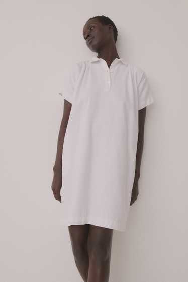 Beene White Cotton Polo Dress