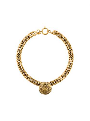 CHANEL Pre-Owned 1980s medallion curb-chain neckl… - image 1