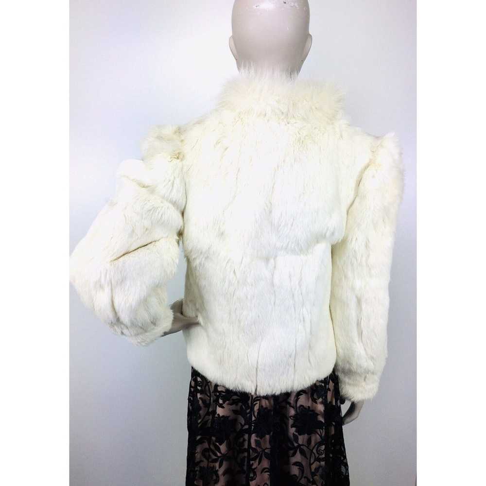 Vintage Vintage Natural White Genuine Rabbit Fur … - image 5