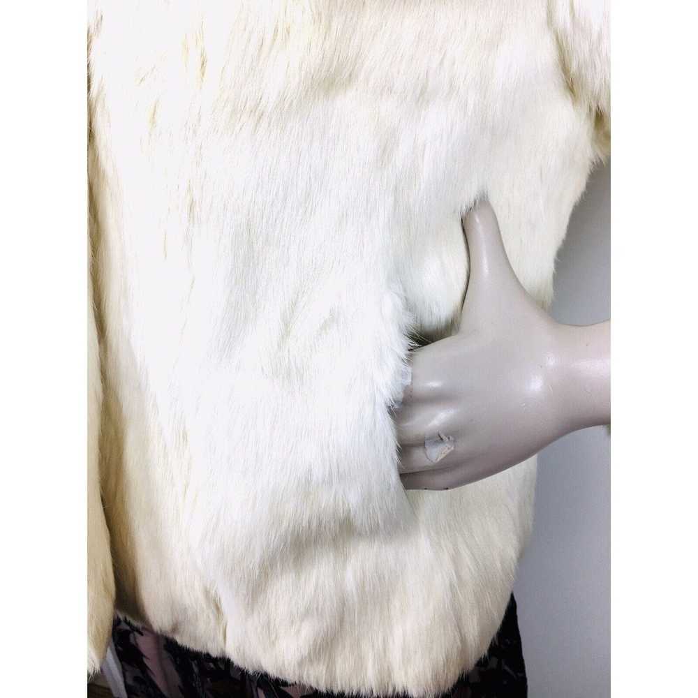 Vintage Vintage Natural White Genuine Rabbit Fur … - image 6
