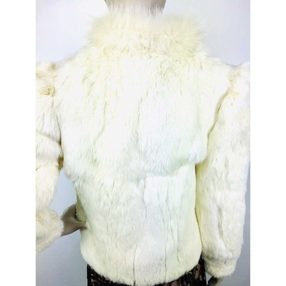 Vintage Vintage Natural White Genuine Rabbit Fur … - image 7