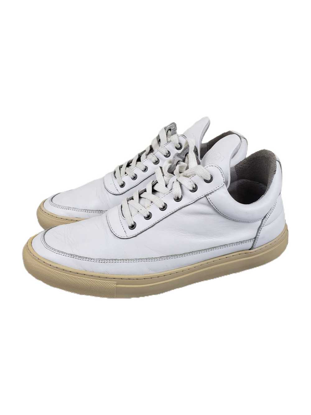 Filling Pieces Filling Pieces White Leather Sneak… - image 1