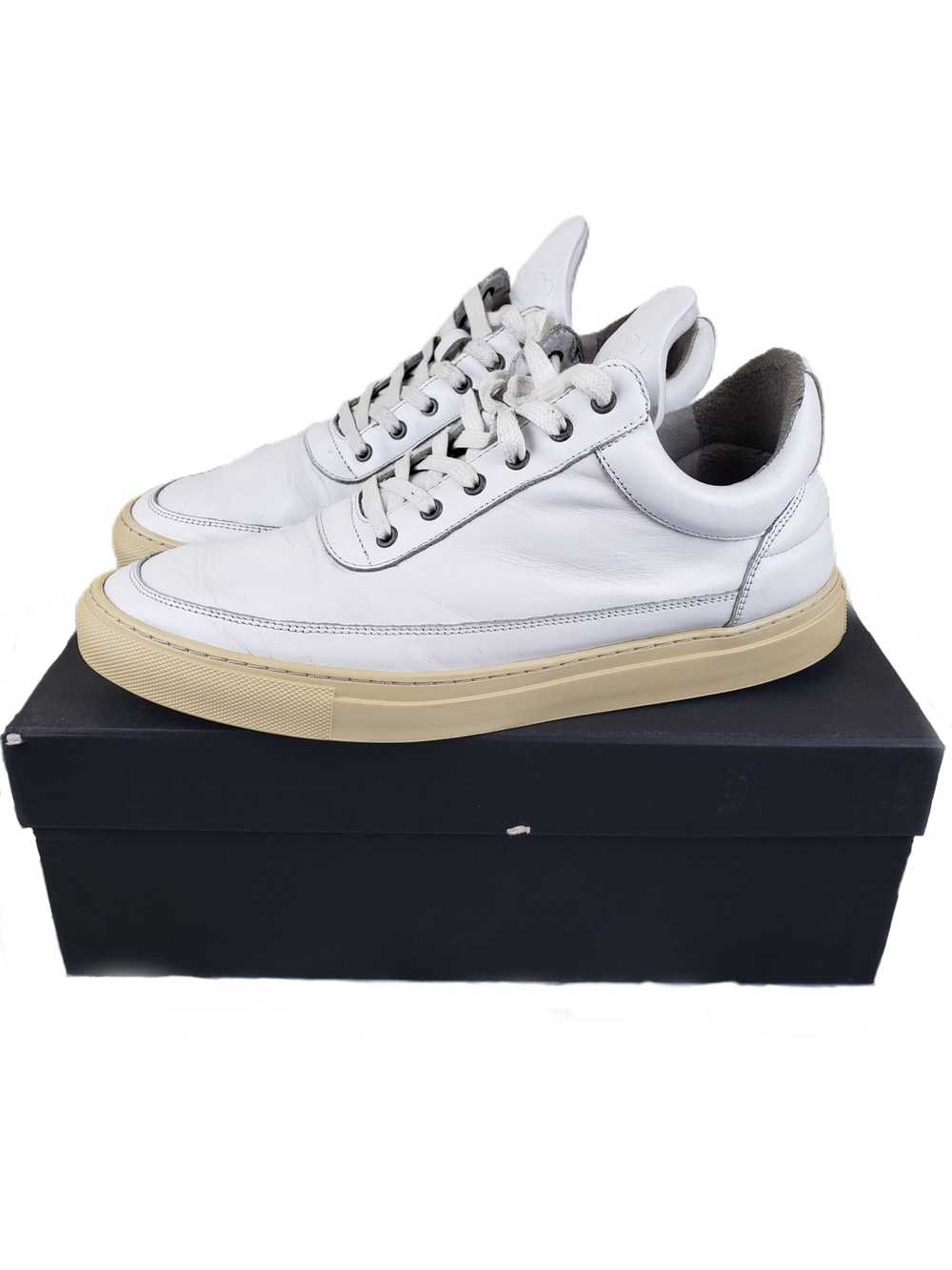 Filling Pieces Filling Pieces White Leather Sneak… - image 5