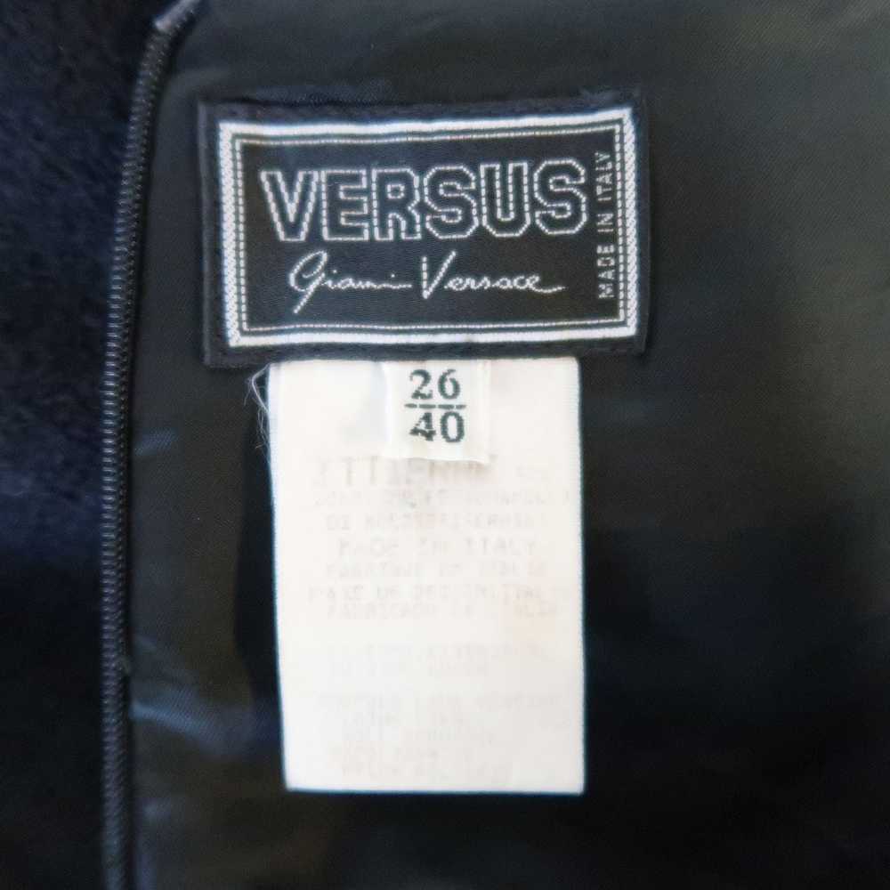 Versace Black Wool Blend Tweed Asymmetrical Dress - image 5