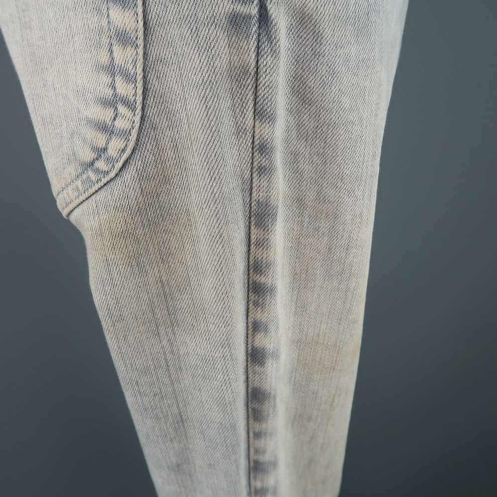 Maison Margiela Light Grey Acid Wash Skinny Jeans - image 5