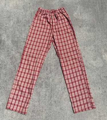 Streetwear Brandy Melville Red Plaid Tilden Pants - image 1