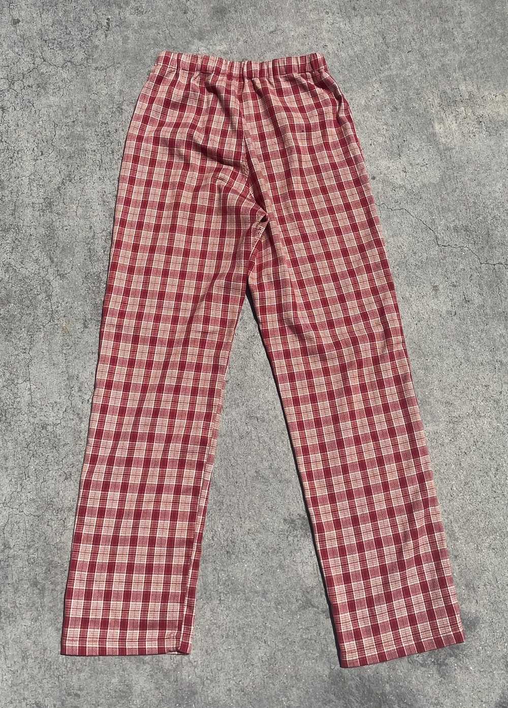 Streetwear Brandy Melville Red Plaid Tilden Pants - image 2