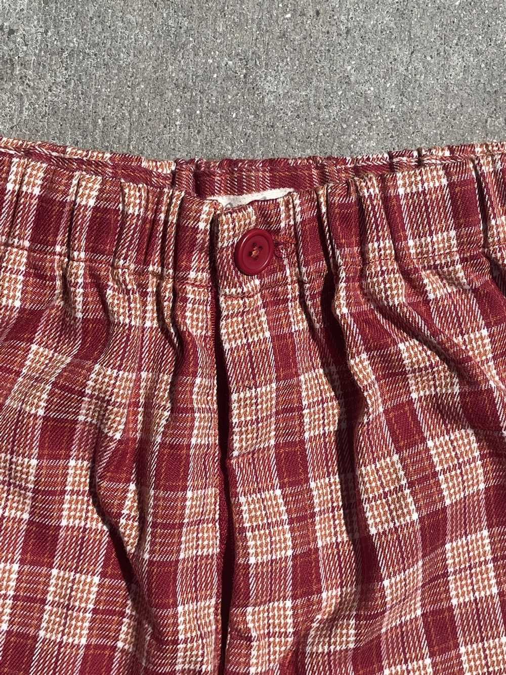 Streetwear Brandy Melville Red Plaid Tilden Pants - image 3