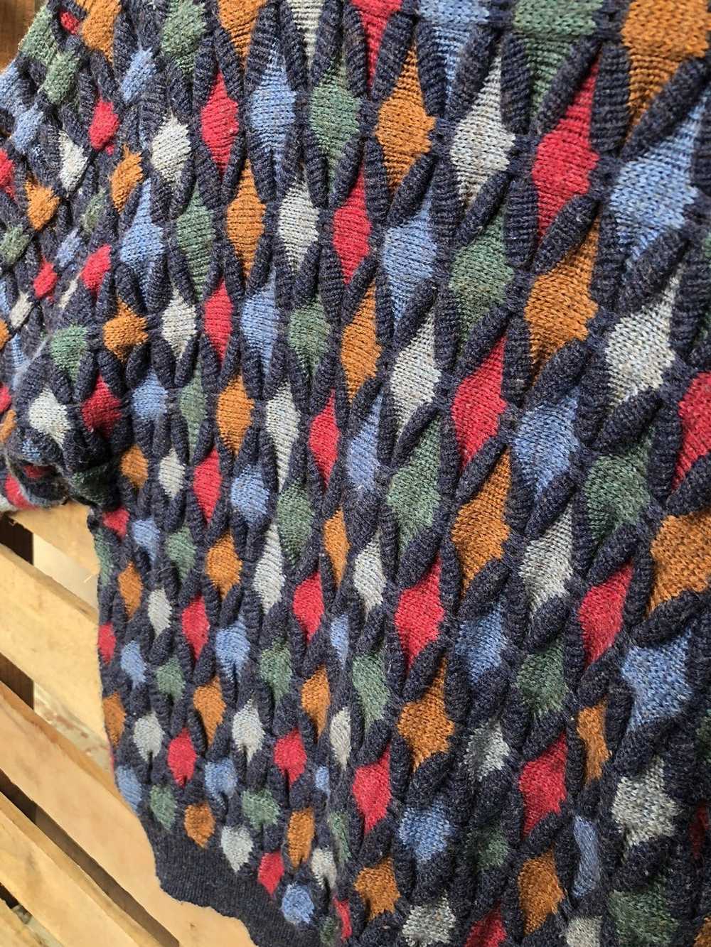 Aran Isles Knitwear × Cardigan × Coloured Cable K… - image 10