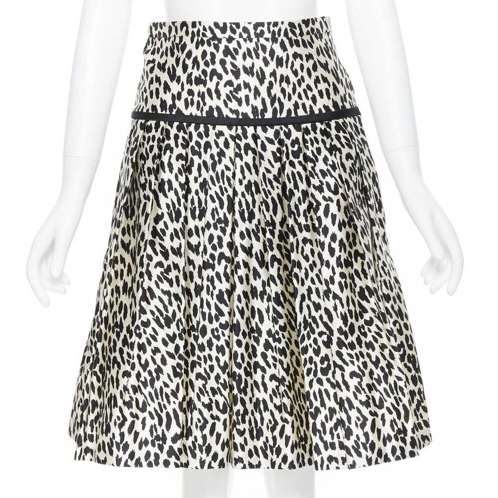 Valentino VALENTINO cotton silk black white leopa… - image 1