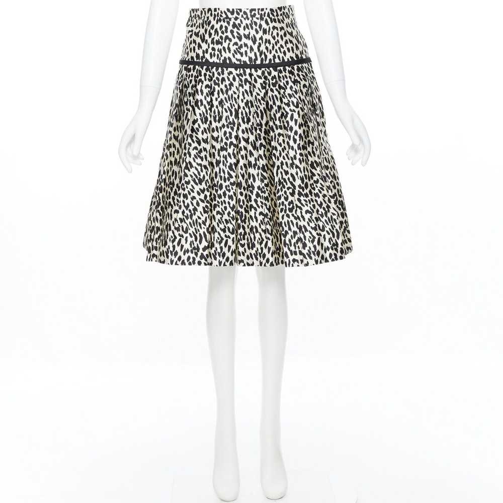 Valentino VALENTINO cotton silk black white leopa… - image 3